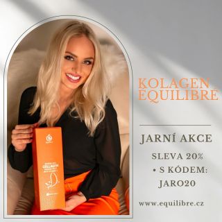 Jarní akce s kolagenem @equilibre_cz 🧡 S kódem JARO20 máte 20% slevu! Tekutý, špičkový hydrolyzovaný rybí kolagen s...